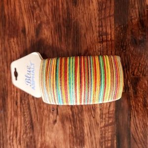 Blue Asphalt Colorful Wide Bangle Bracelet